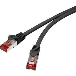 Renkforce RF-4737382 RJ45 síťové kabely, propojovací kabely CAT 6 S/FTP 10.00 m černá s ochranou, pozlacené kontakty, samozhášecí 1 ks