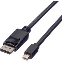 Roline DisplayPort kabel Konektor DisplayPort, Mini DisplayPort konektory 5.00 m černá 11.04.5637 stíněný Kabel DisplayPort