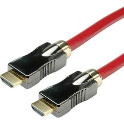Roline HDMI kabel Zástrčka HDMI-A, Zástrčka HDMI-A 5.00 m červená (jasná) 11.04.5905 8K UHD, dvoužilový stíněný HDMI kabel