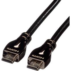 Roline HDMI kabel Zástrčka HDMI-A, Zástrčka HDMI-A 15.00 m černá 11.04.5686 4K UHD, dvoužilový stíněný HDMI kabel