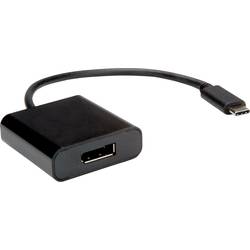 Value USB-C® / DisplayPort kabelový adaptér USB-C ® zástrčka, DisplayPort zásuvka 0.10 m černá 12.99.3220 Kabel pro displeje USB-C®