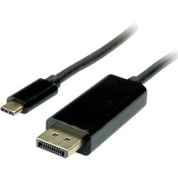Value USB-C® / DisplayPort kabelový adaptér USB-C ® zástrčka, Konektor DisplayPort 2.00 m černá 11.99.5846 Kabel pro displeje USB-C®