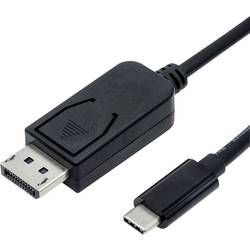 Value USB-C® / DisplayPort kabelový adaptér USB-C ® zástrčka, Konektor DisplayPort 1.00 m černá 11.99.5845 Kabel pro displeje USB-C®