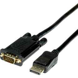 Roline DisplayPort / VGA kabelový adaptér Konektor DisplayPort, VGA pólové Zástrčka 1.00 m černá 11.04.5970 Kabel DisplayPort
