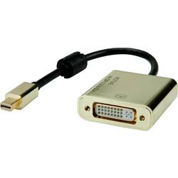 Roline Mini-DisplayPort / DVI kabelový adaptér Mini DisplayPort konektory, DVI-D 24+1pol. zásuvka 0.10 m vícebarevná 12.03.3176 4K UHD Kabel DisplayPort