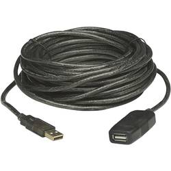 Manhattan USB kabel USB 2.0 USB-A zástrčka, USB-A zásuvka 20.00 m černá 150958