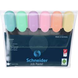 Schneider Schreibgeräte zvýrazňovač textu Textmarker Job pastell Etui 6 Stück 50-115097 1 ks