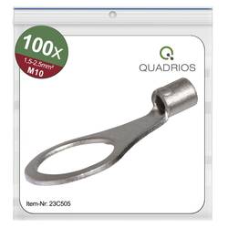 Quadrios 23C505 kulaté kabelové oko Průřez (max.)=2.5 mm² Ø otvoru=10.5 mm bez izolace 100 ks