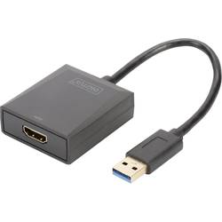 Digitus DA-70841 USB 3.0 / HDMI adaptér [1x USB 3.0 zástrčka A - 1x HDMI zásuvka] černá stíněný 15.00 cm