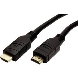 Value HDMI kabel Zástrčka HDMI-A, Zástrčka HDMI-A 10.00 m černá 14.99.3451 4K UHD, stíněný, Aktivní se zesílením signálu HDMI kabel