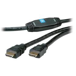 Roline HDMI kabel Zástrčka HDMI-A, Zástrčka HDMI-A 30.00 m černá 14.01.3465 4K UHD, stíněný, Aktivní se zesílením signálu HDMI kabel