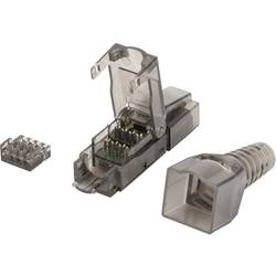 Digitus RJ45 síťový adaptér CAT 6A [1x samořezný konektor - 1x RJ45 zástrčka] černá