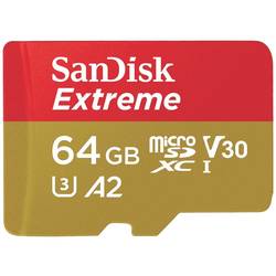 SanDisk Extreme paměťová karta microSD 64 GB Class 10, UHS-I, v30 Video Speed Class nárazuvzdorné, vodotěsné