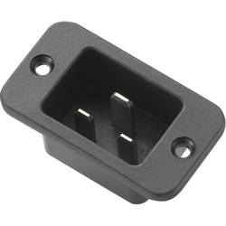 TRU COMPONENTS 717547 IEC zástrčka C13/C14 zástrčka, vestavná úhlová Počet kontaktů: 2 + PE 16 A černá 1 ks