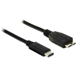 Delock USB kabel USB 3.2 Gen1 (USB 3.0 / USB 3.1 Gen1) USB-C ® zástrčka, USB Micro-B 3.0 zástrčka 1.00 m černá 83677