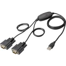 Digitus USB, sériový adaptér [1x USB 2.0 zástrčka A - 2x D-SUB zástrčka 9pólová] DIGITUS 1.20 m