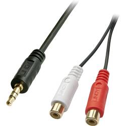 LINDY 35678 35678 jack / cinch audio adaptér [1x jack zástrčka 3,5 mm - 2x cinch zásuvka] černá