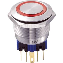 TRU COMPONENTS GQ22-11E/R/12V, 701776 tlačítko antivandal, 22 mm, 250 V/AC, 5 A, 1 ks