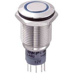 TRU COMPONENTS LAS2GQF-11ZE/B/12V/N/P, 701791 tlačítkový spínač antivandal, 16 mm, 250 V/AC, 3 A, 1 ks