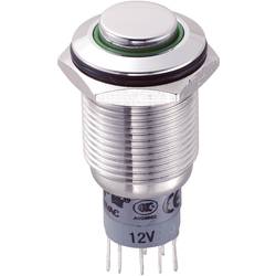 TRU COMPONENTS LAS2GQH-22ZE/G/12V/S/P, 701885 tlačítkový spínač antivandal, 16 mm, 250 V/AC, 3 A, 1 ks