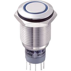 TRU COMPONENTS LAS2GQF-22ZE/B/12V/S/P, 701896 tlačítkový spínač antivandal, 16 mm, 250 V/AC, 3 A, 1 ks