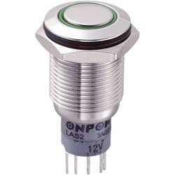 TRU COMPONENTS LAS2GQF-11ZE/G/12V/S/P, 701818 tlačítkový spínač antivandal, 16 mm, 250 V/AC, 3 A, 1 ks