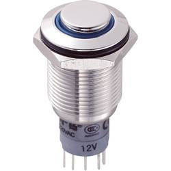 TRU COMPONENTS LAS2GQH-11E/B/12V/S/P, 701921 tlačítko antivandal, 16 mm, 250 V/AC, 3 A, 1 ks