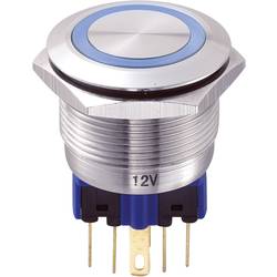 TRU COMPONENTS GQ22-11E/B/12V, 701965 tlačítko antivandal, 22 mm, 250 V/AC, 5 A, 1 ks