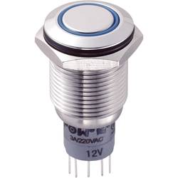 TRU COMPONENTS LAS2GQF-22E/B/12V/S/P, 701958 tlačítko antivandal, 16 mm, 250 V/AC, 3 A, 1 ks