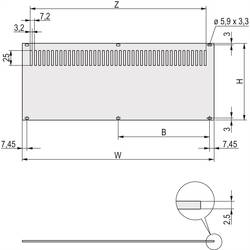 nVent SCHROFF 30849023 zadní panel 2 ks