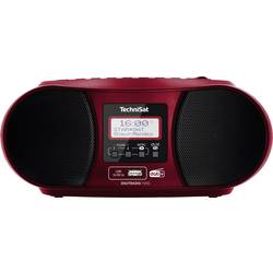 TechniSat DIGITRADIO 1990 0003/3952 CD-rádio, DAB+, FM, AUX, Bluetooth, CD, USB, s USB nabíječkou, funkce alarmu, červená