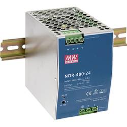 Mean Well NDR-480-24 síťový zdroj na DIN lištu, 480 W, výstupy 1 x