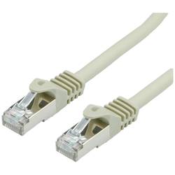 Value 21.99.0851 RJ45 síťové kabely, propojovací kabely CAT 6a (surový kabel CAT 7) S/FTP 1.00 m šedá dvoužilový stíněný 1 ks