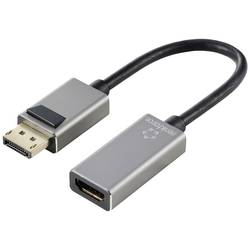 Renkforce RF-5246622 DisplayPort / HDMI adaptér [1x zástrčka DisplayPort - 1x HDMI zásuvka] černá 8K UHD, hliníková zástrčka 0.15 m