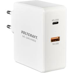 VOLTCRAFT UC-2ACX002 USB nabíječka 45 W, 63 W do zásuvky (230 V) Výstupní proud (max.) 3000 mA USB, USB-C® zásuvka (nabíjení) Počet výstupů: 2 x