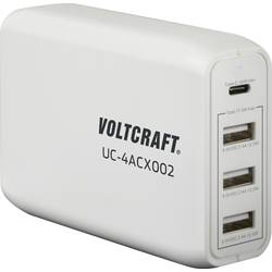 VOLTCRAFT UC-4ACX002 USB nabíječka 62 W do zásuvky (230 V) Výstupní proud (max.) 3400 mA USB, USB-C® zásuvka (nabíjení) Počet výstupů: 4 x