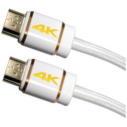 Maxtrack HDMI kabel Zástrčka HDMI-A, Zástrčka HDMI-A 3.00 m bílá C 216-3 L #####4K UHD HDMI kabel