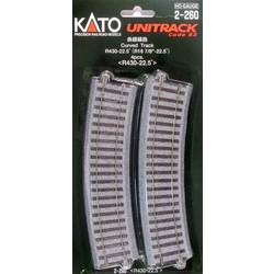 H0 Kato Unitrack 2-260 zahnutá kolej 4 ks