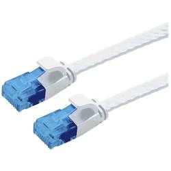 Value 21.99.2065 RJ45 síťové kabely, propojovací kabely CAT 6A U/UTP 5.00 m bílá nestíněný, plochý, pozlacené kontakty 1 ks