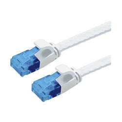 Value 21.99.2064 RJ45 síťové kabely, propojovací kabely CAT 6A U/UTP 1.50 m bílá nestíněný, plochý, pozlacené kontakty 1 ks