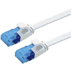 Value 21.99.2062 RJ45 síťové kabely, propojovací kabely CAT 6A U/UTP 2.00 m bílá nestíněný, plochý, pozlacené kontakty 1 ks