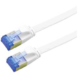 Value 21.99.2162 RJ45 síťové kabely, propojovací kabely CAT 6A F/UTP 2.00 m bílá stíněný, plochý, pozlacené kontakty 1 ks