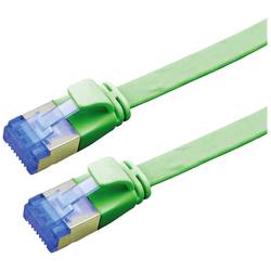 Value 21.99.2143 RJ45 síťové kabely, propojovací kabely CAT 6A F/UTP 3.00 m zelená stíněný, plochý, pozlacené kontakty 1 ks