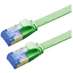 Value 21.99.2145 RJ45 síťové kabely, propojovací kabely CAT 6A F/UTP 5.00 m zelená stíněný, plochý, pozlacené kontakty 1 ks