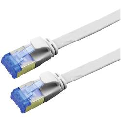 Value 21.99.2110 RJ45 síťové kabely, propojovací kabely CAT 6A F/UTP 0.50 m šedá stíněný, plochý, pozlacené kontakty 1 ks