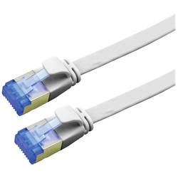 Value 21.99.2112 RJ45 síťové kabely, propojovací kabely CAT 6A F/UTP 2.00 m šedá stíněný, plochý, pozlacené kontakty 1 ks