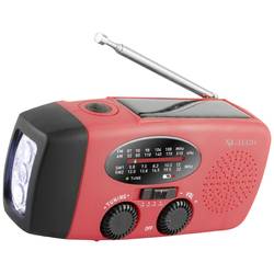 X4 Tech 702039 Nouzové rádio, FM, AM, KV (AM), s USB nabíječkou, Ruční klika, Solární panel, stolní lampa, s akumulátorem, voděodolné, Funkce powerbanky