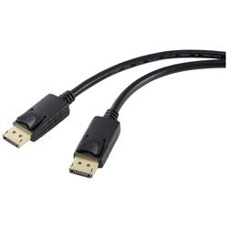 Renkforce DisplayPort kabel Konektor DisplayPort, Konektor DisplayPort 1.00 m černá RF-5245266 4K UHD Kabel DisplayPort