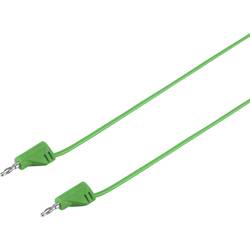 VOLTCRAFT MSB-200 měřicí kabel lamelová zástrčka 2 mm lamelová zástrčka 2 mm 0.90 m zelená 1 ks