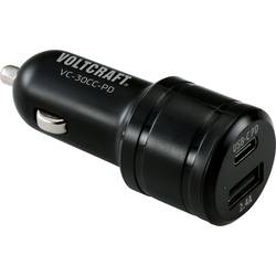 VOLTCRAFT VC-30CC-PD USB nabíječka 30 W do auta USB, USB-C® zásuvka Počet výstupů: 2 x USB Power Delivery (USB-PD)